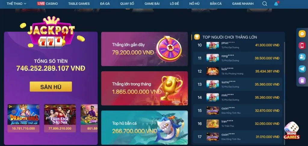 Trò chơi Nổ Hũ mới và độc quyền
